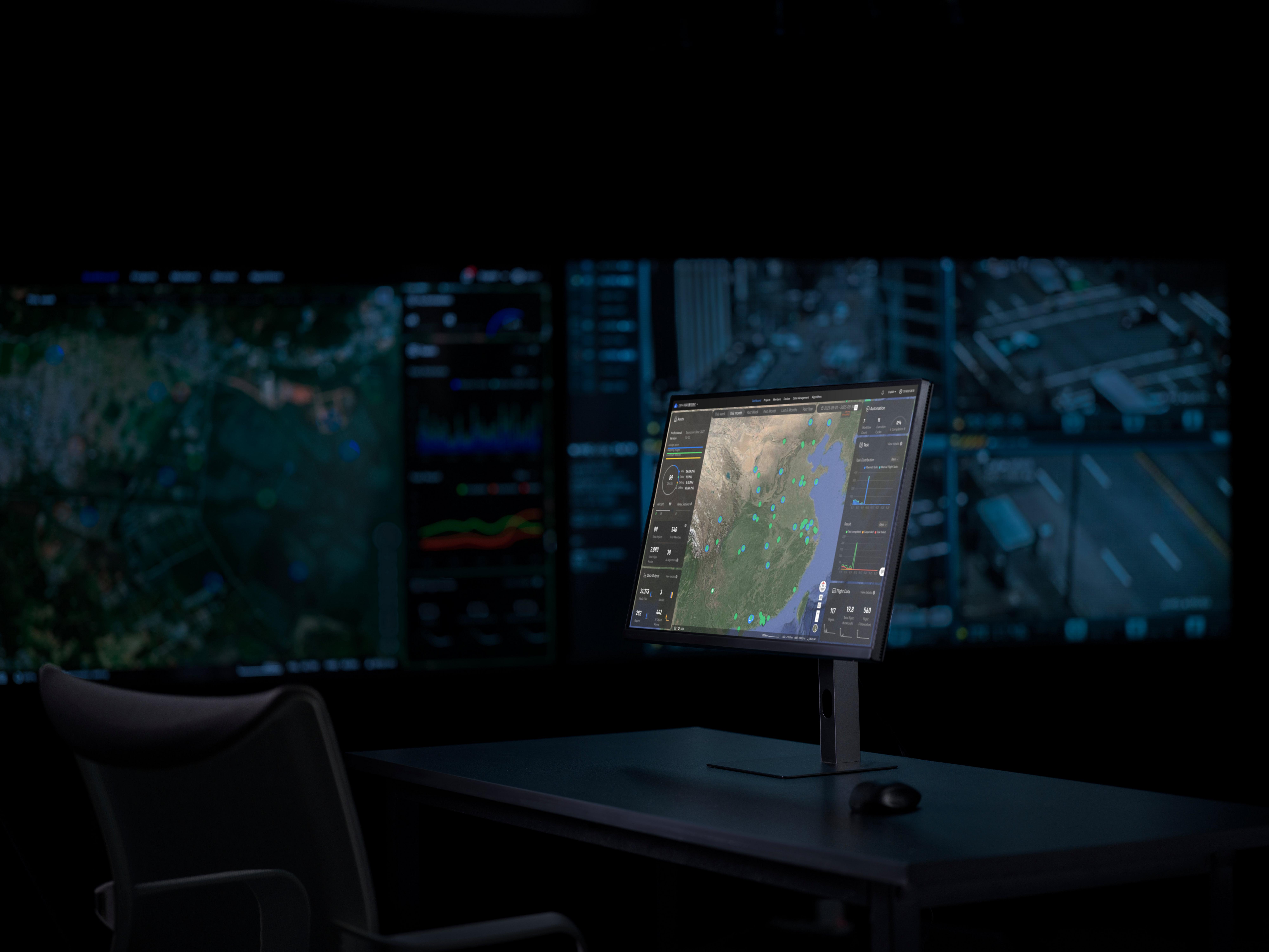 DJI FlightHub 2 data on a screen